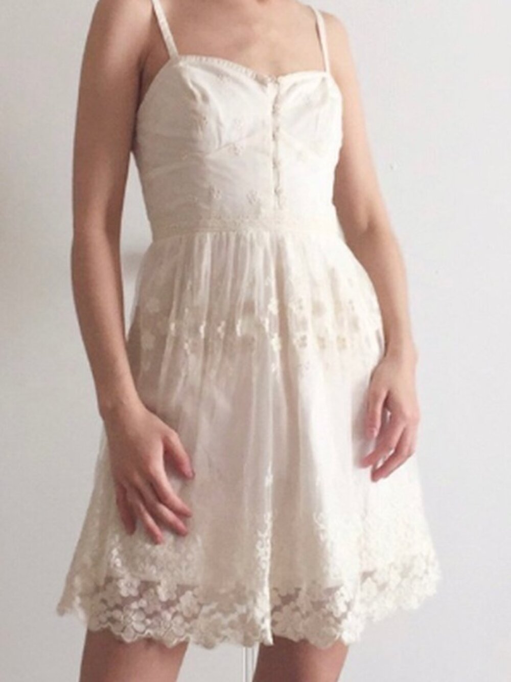 American Eagle Off White lace Med. Summer Sundress Little White dress